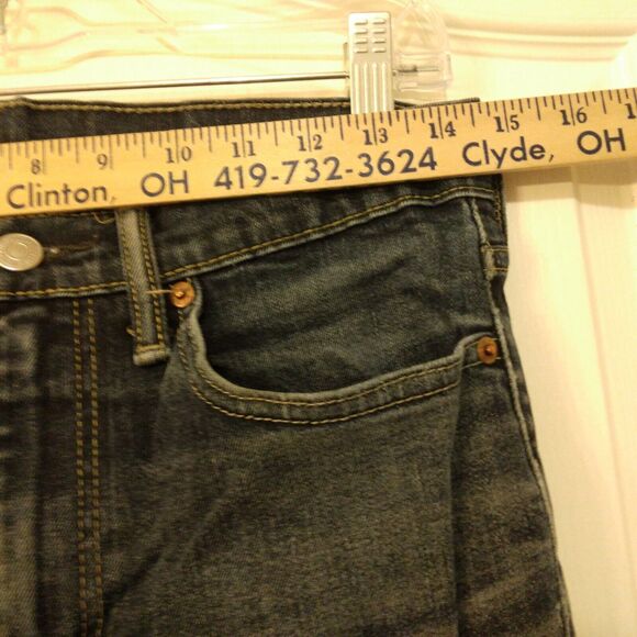 Levi's 510 skinny jeans mens 31x30 blue distressed denim stretch dark wash - Picture 6 of 11